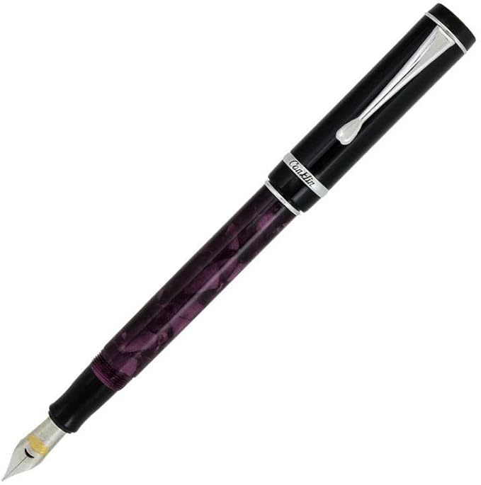 Conklin Duragraph Fountain Pen Purple Nights - Fine Nib, Luxury Writing Instrument with Deep Purple Finish