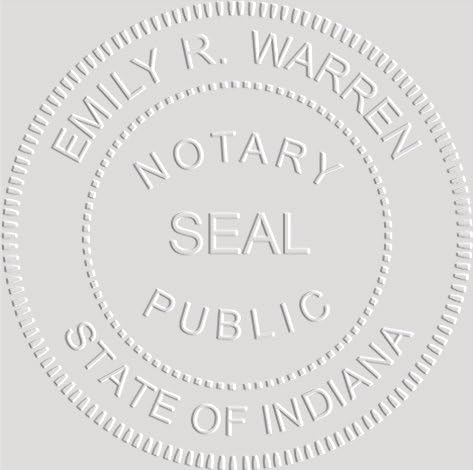 MaxMark Notary Seal Round Pink Embosser for Indiana State - Includes Gold Burst Seal Labels (50 Count)