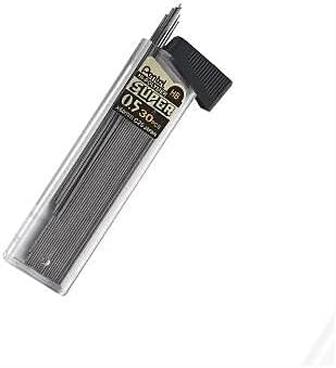 Pentel C25BPHB3K6 Super Hi-Polymer Lead Refills, 0.5mm, HB, Black, 30/Tube, 3 Tubes/Pack