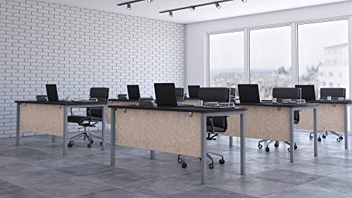 OBEX Modesty Desk PET Privacy Screen Acoustic Sound Absorbing Panel Ideal for Reception, Student Table or Office Cubicles Workstations, 12" x 66", Sand