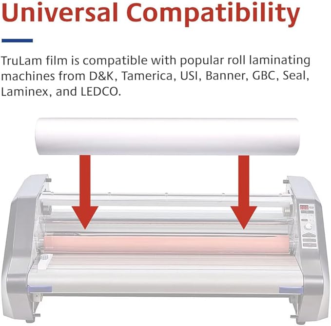 TruLam - 2 Rolls Standard Gloss 3 Mil 25 in. x 250 ft. x 1 in. Core Laminating Film