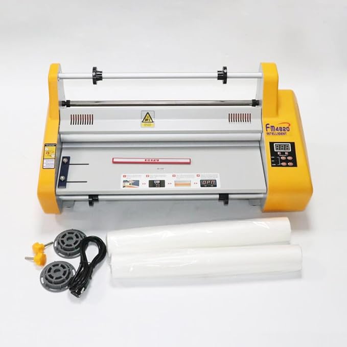 Laminating Machine 18" Hot and Cold Roll Laminator 110V Digital Thermal Laminating Machine for A2/A3 Single/Dual Sides Lamination