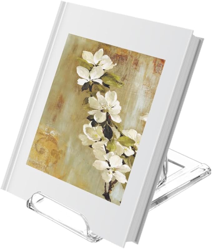 (10 Pack )Acrylic Book Stand for Display Adjustable Clear Display Holder Easel Collector Stand for Home Office Back to School Comic Album CD Magazine Postcard Artworks (4.2 x 4.3 x 2.35 Inch)