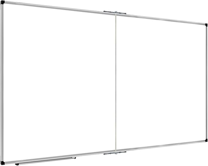 XBoard Magnetic Whiteboard 72 x 48 Inch | Giant Foldable Dry Erase White Board for Wall with Marker Tray 6' x 4' | Extra Large Aluminum Frame Folding Message Presentation Board