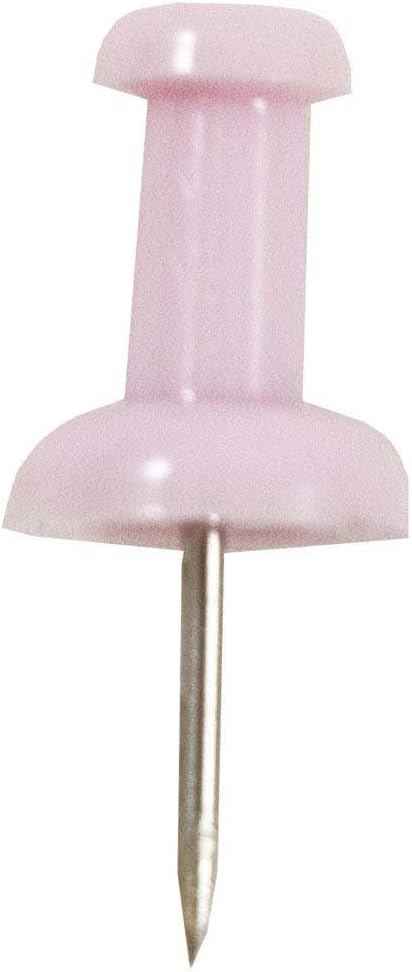 JAM PAPER Colorful Push Pins - Baby Pink Pastel Pushpins - 2 Packs of 100