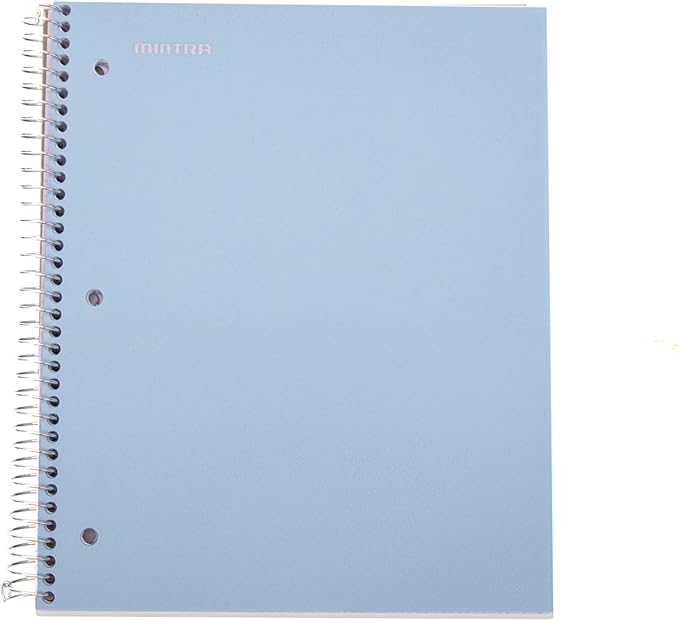 Mintra Office Durable Spiral Notebooks, 1 Subject, (Spring Pink, Sun Yellow, Arctic Ice, Wide Ruled 3pk)
