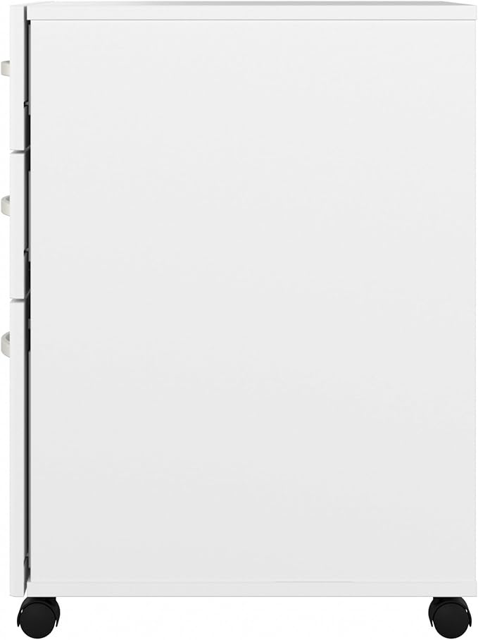 Bush Business Furniture Studio C 3 Drawer Mobile File Cabinet in White
