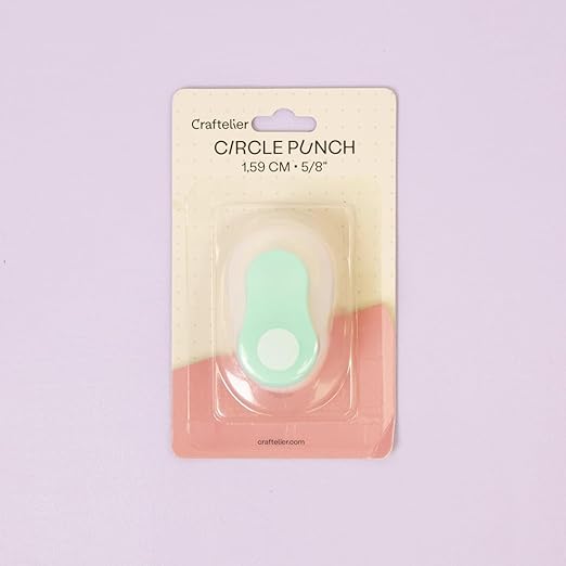 Craftelier - 5/8 Inch Circle Punch with Lever Press | Shape Hole Puncher for Paper Crafts | Round Hole Punch to Create Scrapbooks, DIY Cards & Journals | Mini Hole Punch for Paper & Cardstock.