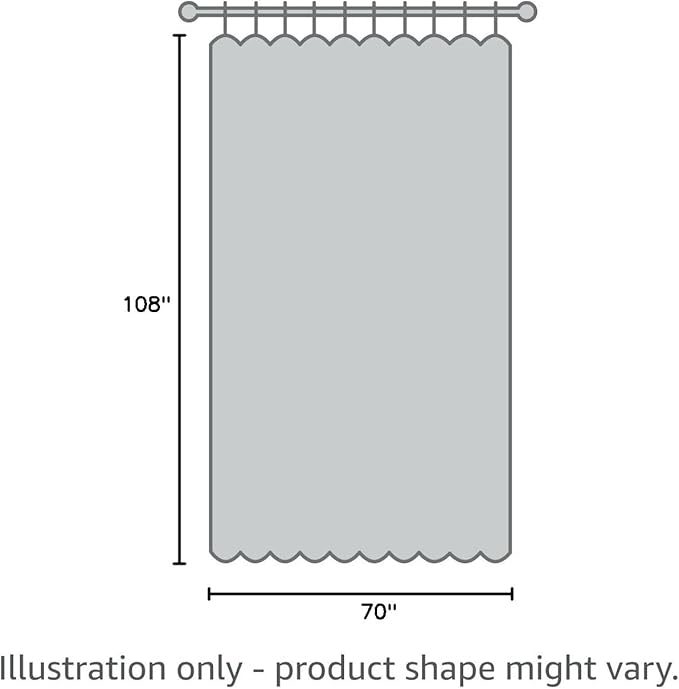 BONZER Room Divider Curtain Screen Partitions Total Privacy Wall Wide Blackout Curtains for Shared Room, 108L x 70W Inch (9L x 5.8W ft), 1 Panel, Greyish White
