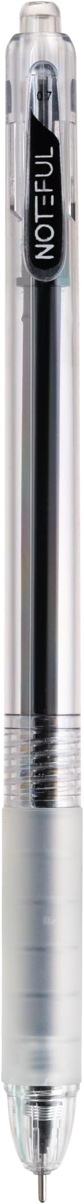 Sleek Retractable Gel pens 0.7mm Needle Tip Pen for Journaling Note Taking, School Supplies, Office Supplies and Smooth Writing (Pack of 12) (Black, 1 Count (Pack of 12))