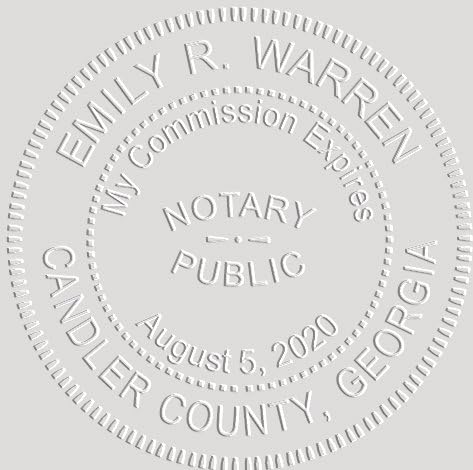 MaxMark Notary Seal Round Pink Embosser for Georgia State - Includes Gold Burst Seal Labels (50 Count)