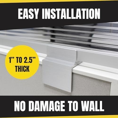 OBEX Screen Extender Polycarbonate Desk Privacy Panel & Divider for Office Cubicle, 12" x 66", Translucent