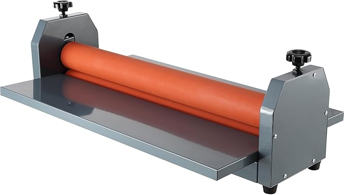 VEVOR Manual Cold Roll Laminator Commercial Professional 25 Inch 1.18" Thickness Foldable Roll Laminating Machine Vinyl Photo Film Mounting Laminator for Uses 25"Max Film Width