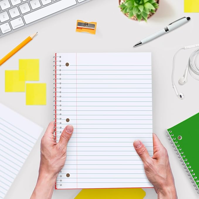 720 Packs (Pallet) 1 Subject Notebooks, Spiral Notebook Bulk, College Ruled, Pallet of Notebooks,70 Sheets (140 pages), 8 x 10-1/2",Bulk Spiral Notebooks for School & Office, 4-7 Days Transit