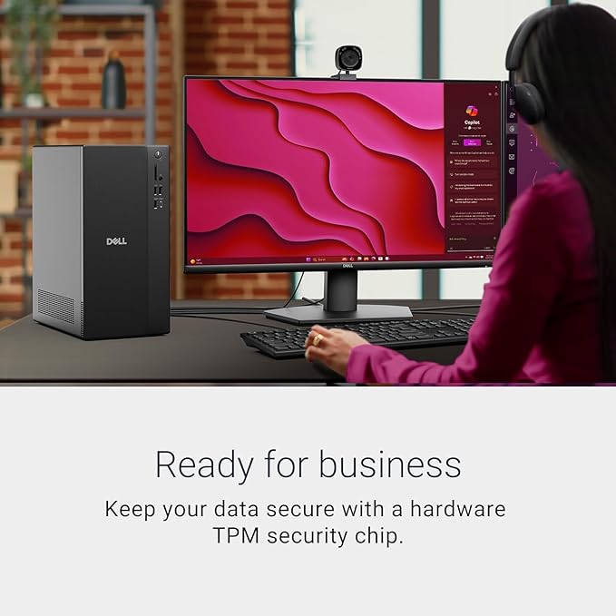 Dell 2025 ECT1250 Business Desktop - Intel Ultra 9-285K, (24 Core Processor 24 Threads), 16GB DDR5 Memory, 512GB PCIe SSD, Ultra-Quiet Design, Dual 4K Monitor Support, Keyboard and Mouse, Windows 11