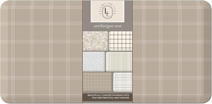 Anti Fatigue Mat by Laurel Lane Co. – Designer Anti Fatigue Mats for Kitchen Floor, Kitchen Mats for Floor, Desk Mat – Cushioned 0.75" Thick – Stain Resistant – Non-Skid Bottom – 20" x 39"