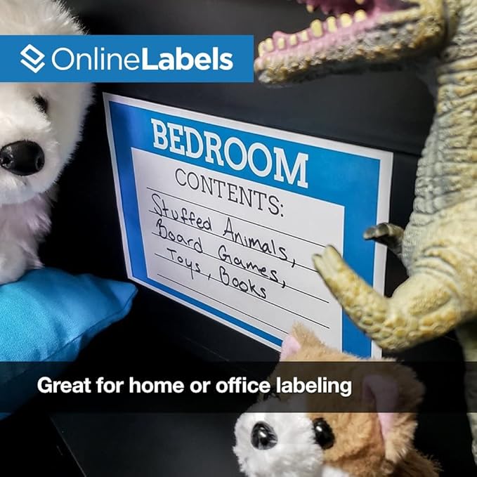 8.5 x 5.5 Half-Sheet Shipping Labels - Permanent, White Matte - for FBA, FedEx, UPS - Pack of 2,000 Labels, 1,000 Sheets - Inkjet/Laser Printers - Online Labels