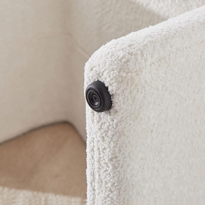 Small Footstool Ottoman, Multi-Functional Modern Foot Stool, Sofa Footrest Extra Seating for Living Room, Entryway, Hallways and Bedrooms, Small, White