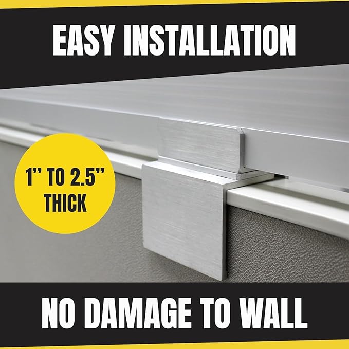 OBEX Privacy Screen & Office Panel Extender for Office Cubicles, Polycarbonate Desk Privacy Panel & Divider for Office Cubicle, 12" x 60", White