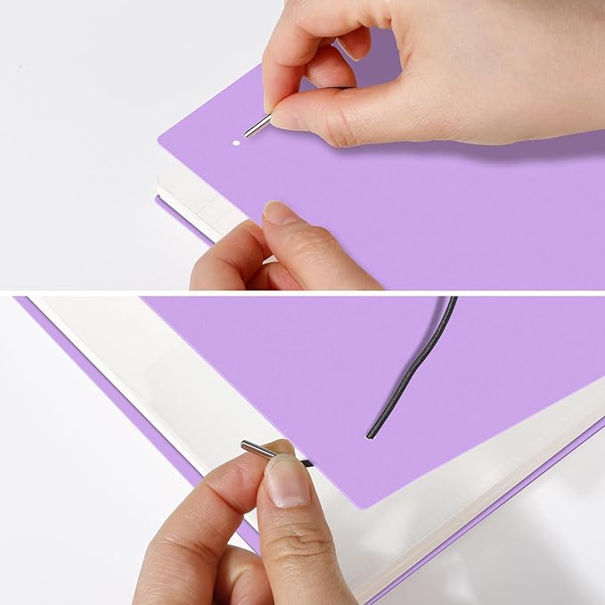 AHGXG Graph Paper Notebook - Spiral Notebook Journal 160 Pages, A5 Graph Notebook 5.7" x 8.3", 100 gsm Thick Grid Paper, Waterproof Plastic Cover, for School Writing Engineering Math, Purple