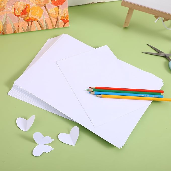 50 Sheets White Cardstock Paper 8.5 X 11 Inch, 180g a4 Printer Paper for Diy Crafts, Scrapbooking, Invitations, Decorations