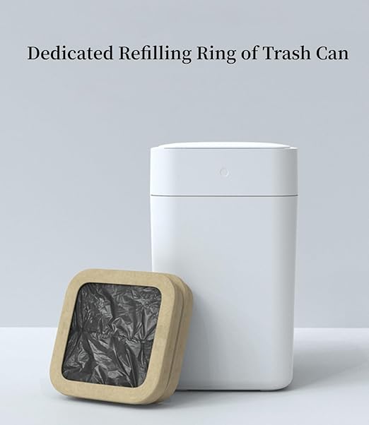 TOWNEW T1/T1S/T Air X/T Air Lite Official Refill Rings for Smart Kitchen Trash Can, Durable Garbage Bags for Electric Automatic Trash Can- 6 pk Refill Rings - Up to 150 Trash Bags (6 Months Supply)