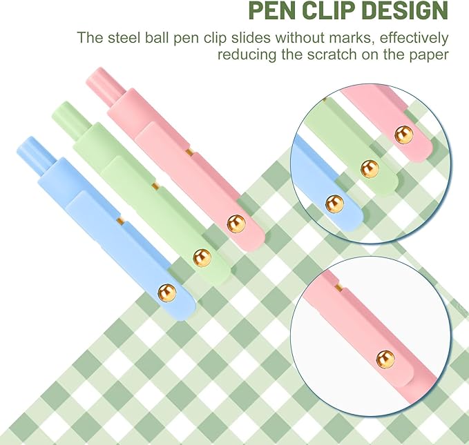 Ddaowanx Colorful Gel Pens, 0.5mm Fine Point Retractable,Colored Pens for Journaling and Sketching, Teacher Must Haves,Teacher School Supplies, Gifts for Nurse (12Pcs-Aesthetic+Vintage Colors)