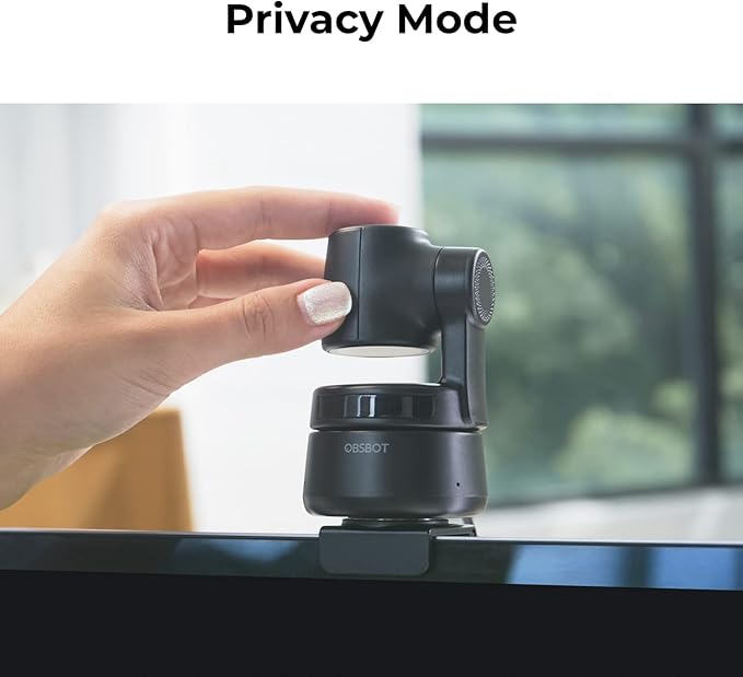 OBSBOT Tiny PTZ 4K Webcam, AI Powered Framing & Autofocus, 4K Video Conference Camera with Dual Omni-Directional Microphones, Auto tracking with 2 axis gimbal,HDR,60 FPS,Low-Light Correction,Streaming