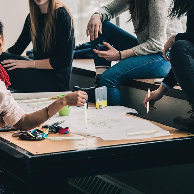 ELANE 5 Pcs Colorful Gel Pens,0.5mm Fine Point Quick Dry Black Ink Pen for Journaling Note Taking Writing, High-End Series Pens for Gifts for Doctor Nurse Teacher Students(White)