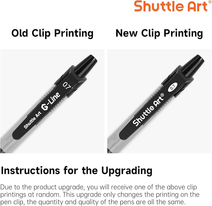 Shuttle Art Black Gel Pens, 70 Pack Retractable Medium Point Rollerball Gel Ink Pens Smooth Writing with Comfortable Grip for Office School Home Work