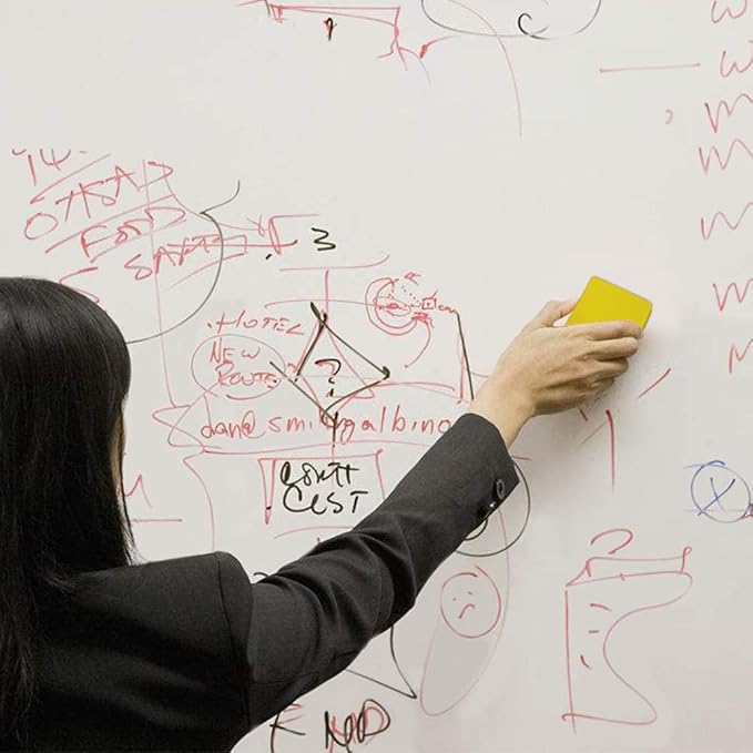 40 Pack Magnetic Whiteboard Dry Eraser Dry Erase Erasers Bulk Chalkboard Eraser Cleaner for Classroom, Office (2 x 2 inch, Yellow)