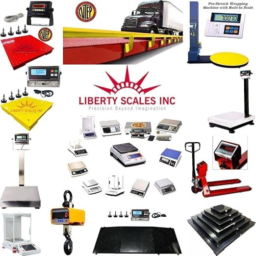 Liberty Scales Heavy Duty Industrial 36" x 36" Floor Scale with 3’ x 3’ Pallet Scales for Warehouse or Shipping Weighing | 1000 lbs x 0.2 lb