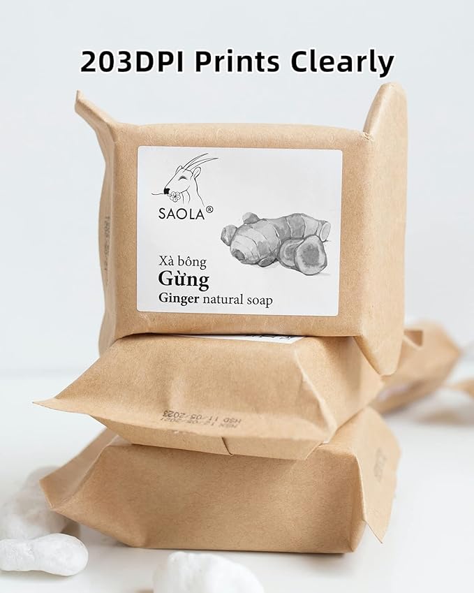 Phomemo M220 Label Maker, New Flagship 3.14 Inch Bluetooth Thermal Label Printer for Barcode, Address, Labeling, Mailing, File Folder, Portable Maker Easy to Use, Support with Smart Phone&PC