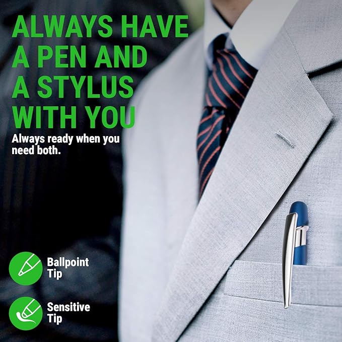 Personalized with Your Custom Logo or Text Pens-300 Pack Bulk-for Businesses, Parties, and Events, 2 in 1 Capacitive Stylus & Ballpoint Pen Compatible with Most Touchscreen Devices, Pearl White