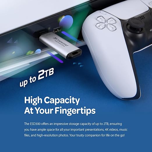 Transcend 512GB External SSD, USB 3.2 Gen2, Up to 1,050MB/s, Portable SSD with Type C, for Steam Deck, ROG Ally, MSI Claw, Windows & Mac, iPhone, iPad, Android, PS5, Xbox, Smart TV, Pink