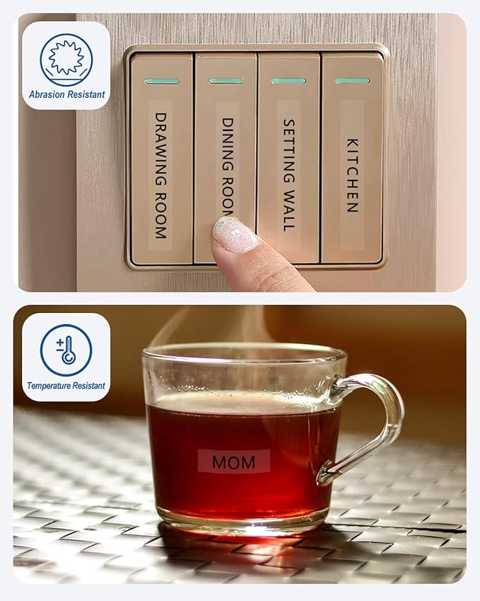 Tze Tz Tape 9mm 0.35 Laminated Clear Compatible for Brother P Touch Clear Label Maker Tape TZe-121 TZe121 Label Tape for PT D200 D210 D220 D400, Black on Clear, 3/8 Inch x 26.2 Feet, 3-Pack