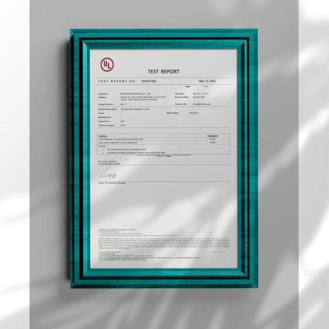 Binditek 50 Pack 8 Mil Clear PVC Binding Presentation Covers, Oversize, 8.75x11.25 Inches, Square Corner, Unpunched, Office School Supplies