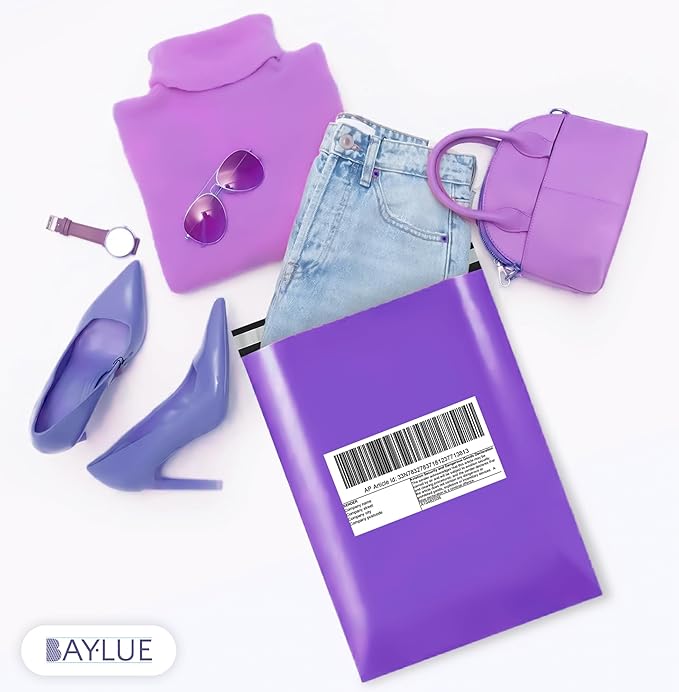 Purple Poly Mailers 9x12 Inch | Strong Adhesive Self-Seal mailer Bags | Tamper, Tear, Water Resistant Shipping Envelopes | Thick Strong Material Polymailer Bags Clothing Bag | 1000 Pack Bulk