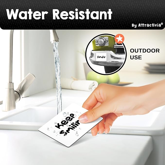 Dry Erase Magnetic Labels 3.7 x 2.8 in, Medium Dry Erase Magnets, 20-Pack, White Erasable Write-On All-Purpose Labels, for Office, Education, Home, Whiteboard