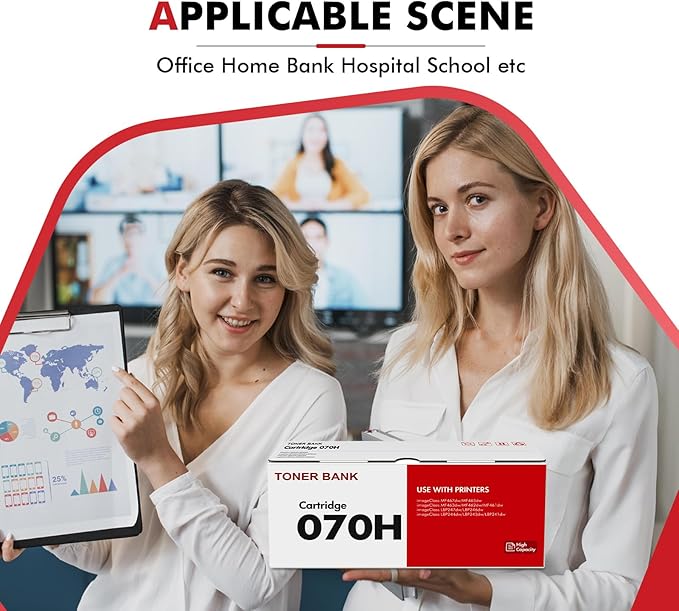 070H 070 Black Toner Cartridge 2-Pack 070H 070 Toner Compatible for Canon 070 070H CRG070 CRG-070 CRG070H CRG-070H Toner Cartridge for Canon imageCLASS MF465 MF462 LBP247 LBP246 Printer Ink