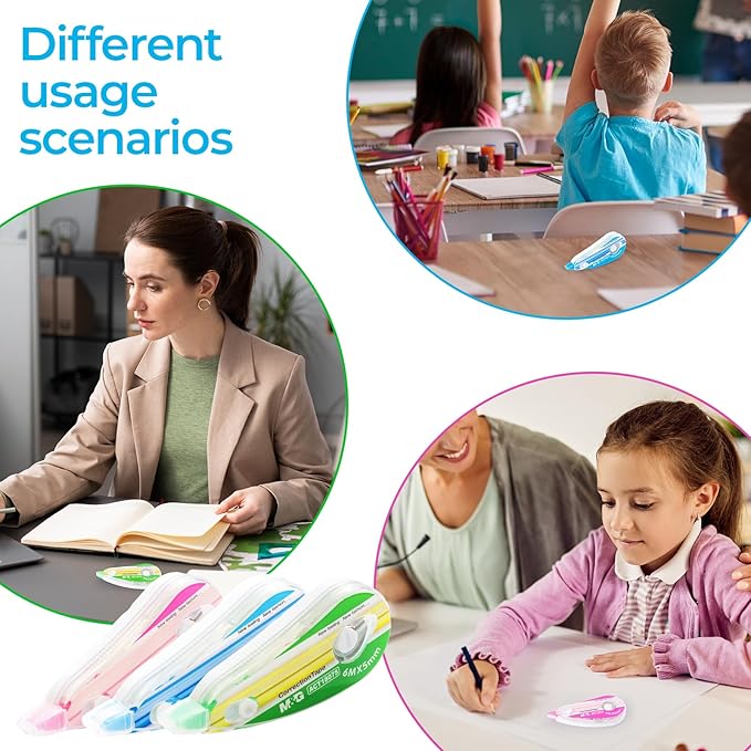 M&G 12 pack Correction Tape,19.7 feet correction tape, Easy to Use Applicator for Instant Corrections, Study Supplies and Office Products