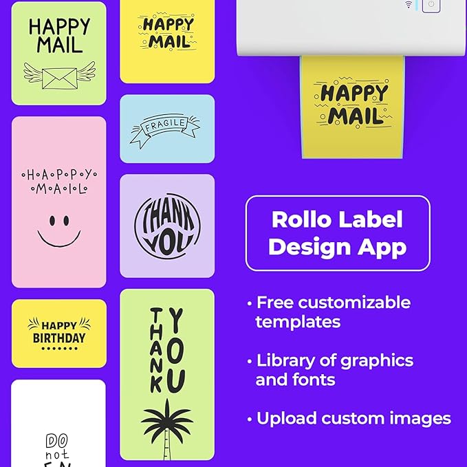 Rollo Wireless Shipping Label Printer - Wi-Fi Thermal Label Printer 4x6 for Shipping Packages - AirPrint from iPhone, iPad, Mac - Supports Windows, Chromebook, Android, Linux