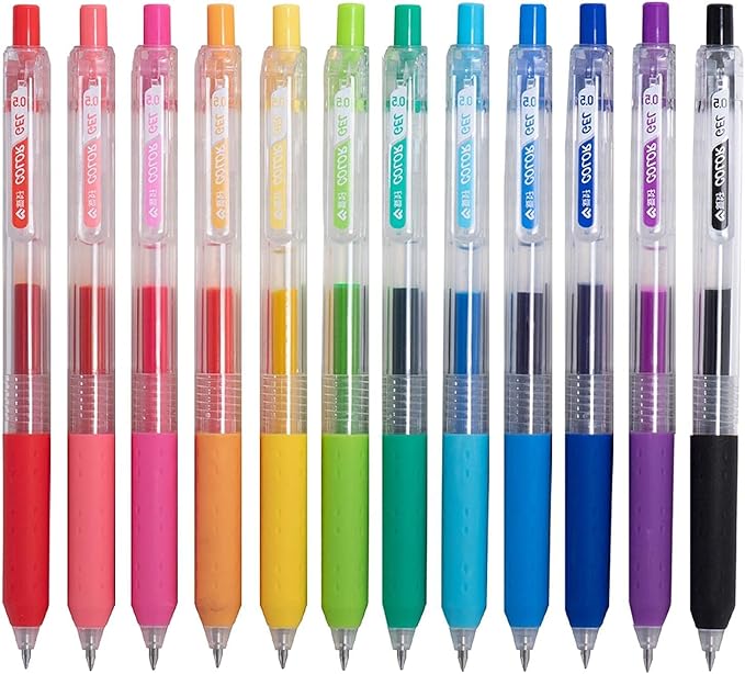 Jelly colors Journal Planner Pens Colorful 0.5mm Markers Fine Tip Drawing Pen Porous Fineliner Pen for Bullet Journaling Writing Note Taking Coloring Art Office School Supplies (12 jelly colors)