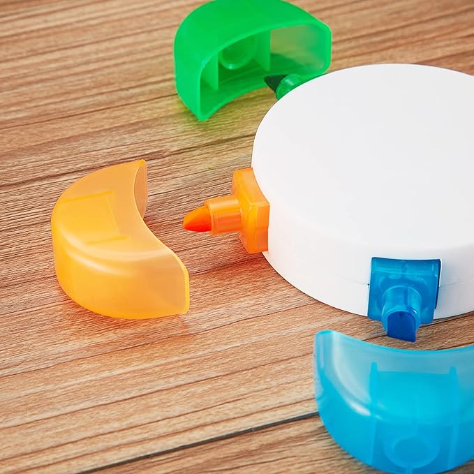 Outus 3 Pieces Petals Highlighters Assorted Colors Back to School Flower Shape Watercolor Highlighter Pens 5-in-1 Fluorescent Pens for Office School Stationery Aesthetic Supplies,5 Colors