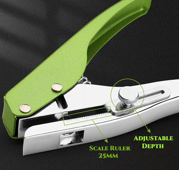 Hole Punch, Heavy Duty Hole Puncher Single Hole Punch Handheld Paper Punch Hole Puncher Single Small Hole Punch One Hole Punch for Paper Crafts Cards Tags Scrapbook- 1/4 inch-6mm