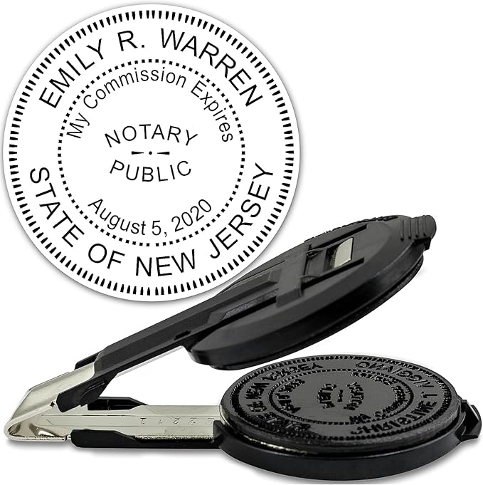 MaxMark Insert Only for Notary Seal Round Embosser for New Jersey State