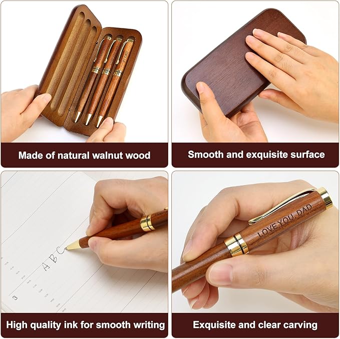 Cool Gifts for Dad from Daughter, Son, Wife Mens Pen Set with Box for Father Daddy Papa Christmas Gifts Best Dad Ever Engraved Dadâs Pens Sentimental Fathers Day Birthday Gift Ideas Luxury Pens