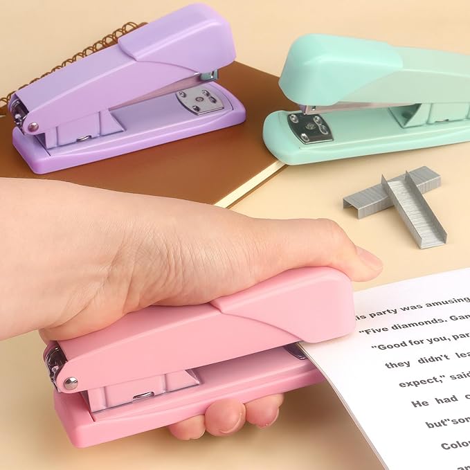 Tamaki Stapler, Office Stapler, Staplers for Desk(Pink)