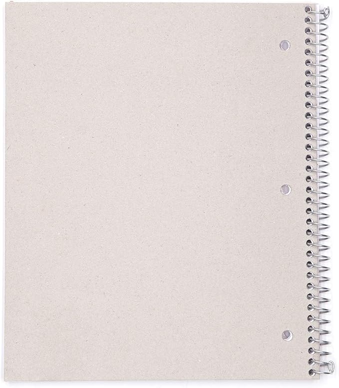 Mintra Office Durable Spiral Notebooks, 1 Subject, (Blue, College Ruled 12pk), 100 Sheets, Poly Pocket, Moisture Resistant Cover, School, Office, Business, Professional