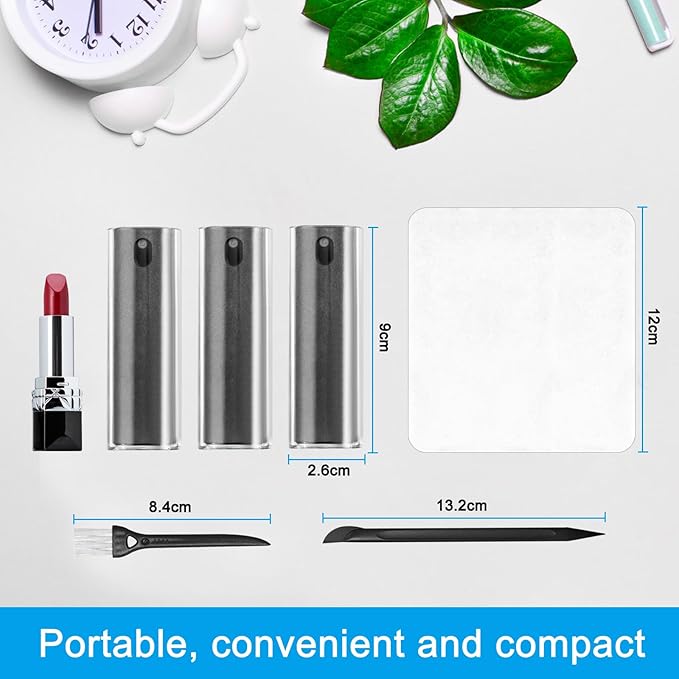 walrfid 3 Pack Screen Cleaner, Car Screen Cleaner Spray and Wipe, Computer Laptop Cleaning Kit for Electronic iPad, iPhone, Cellphone, Monitor, MacBook, Car Display, Tablet, TV Flat Screens, Grey
